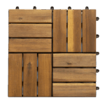 12-Slat Acacia Decking Tiles