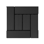 Grey 6-Slat Composite Deck Tiles