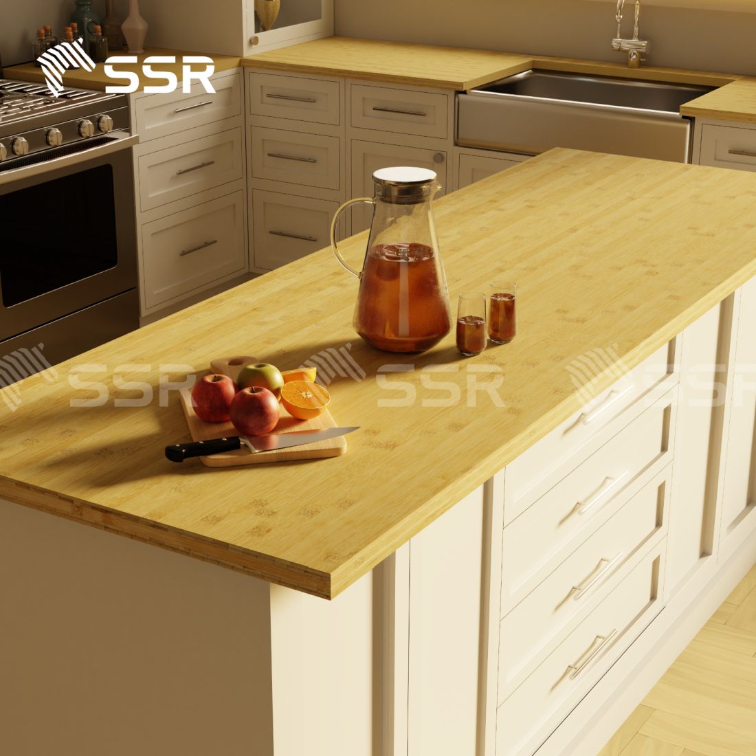 Bamboo Wood Butcher Block Countertop