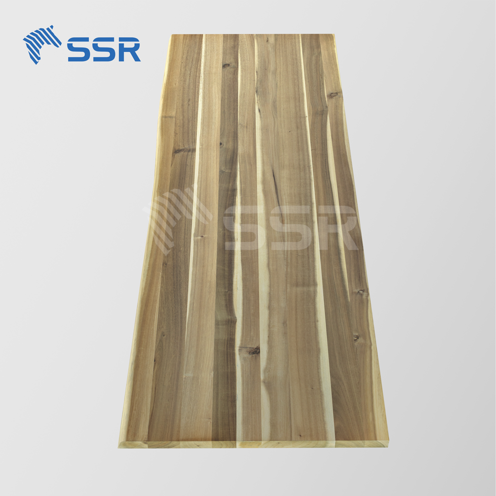 Acacia Butcher Block Countertop With Live Edge