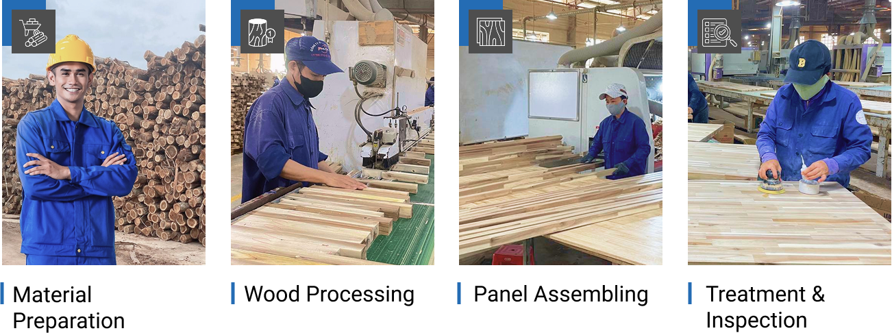 Acacia Butcher Block Countertop With Live Edge​​ Manufacturer