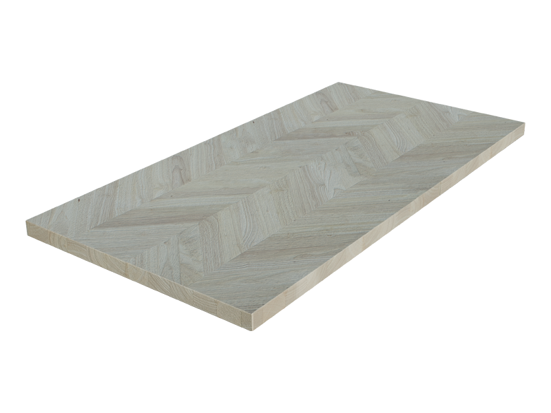 Durable Rubberwood Chevron Countertops made in Vietnam