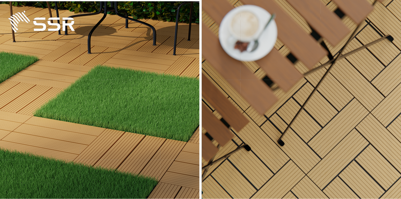 4-Slat Composite Decking Tiles From Vietnam Supplier