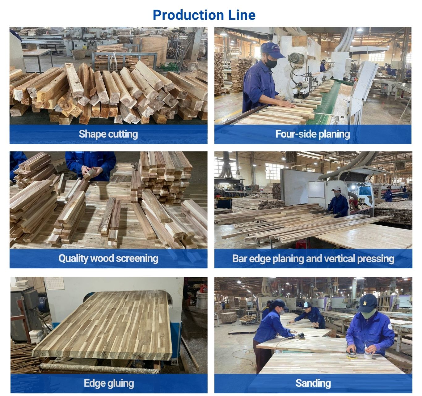Top Quality Acacia Edge Glued Countertop Made In Vietnam​