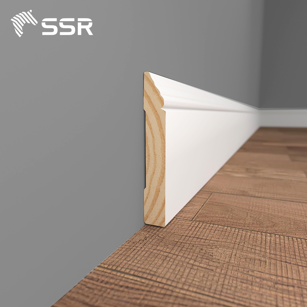(Good Promotion) Wholesales Primed Pine Wood Baseboard Made In Vietnam