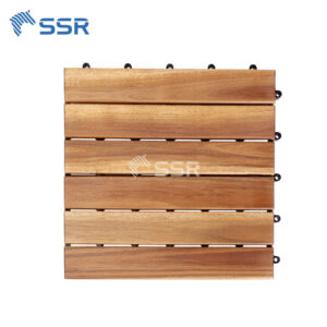 Teak 6 - Slats Acacia Wood Decking Tiles for your Garden