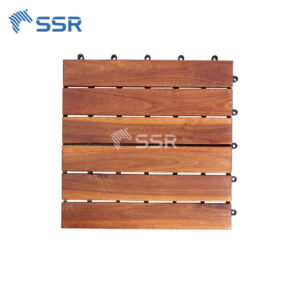 Golden teak 6 slats acacia wood decking tiles