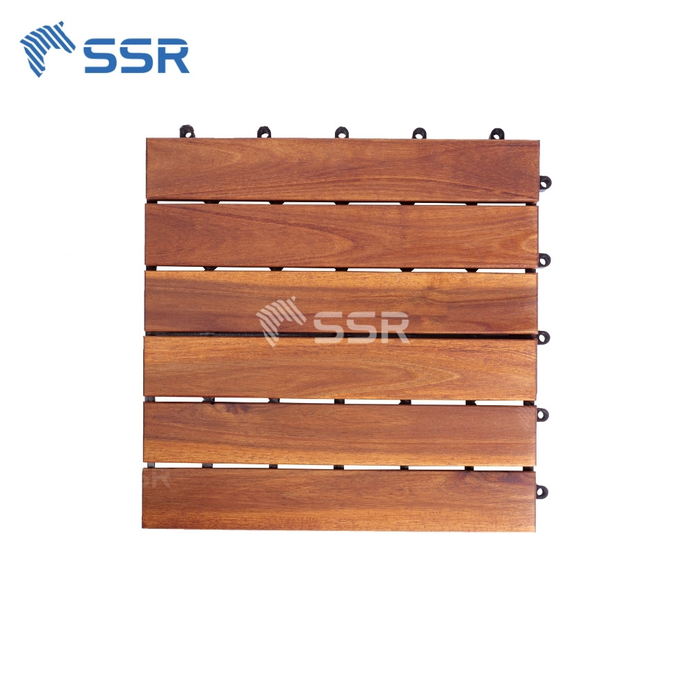 Golden Teak 6 – Slats Acacia Wood Decking Tiles Supplier