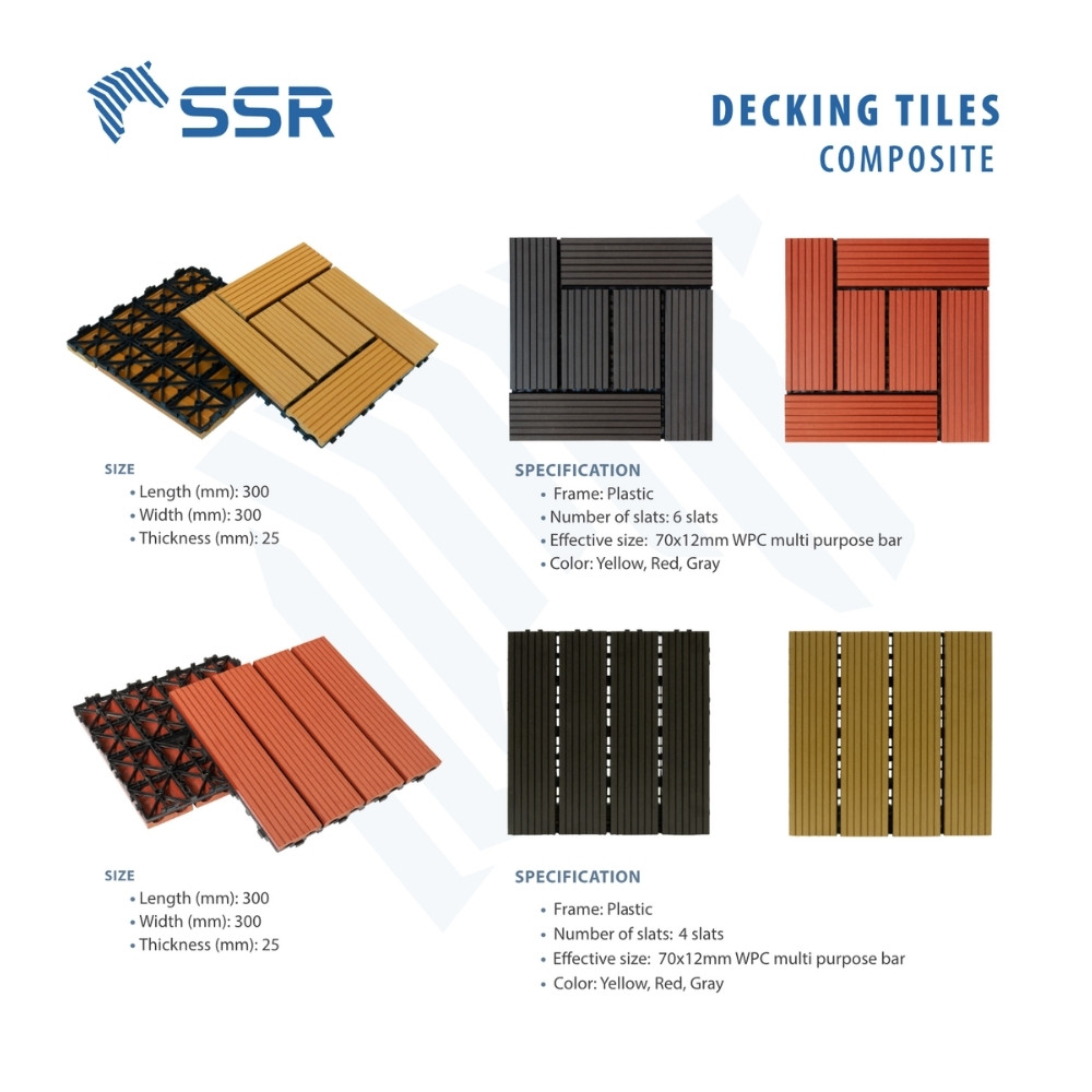 color variation of composite decking tiles