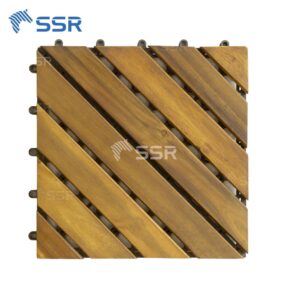 8 slats diagonal acaciawood decking tiles 4