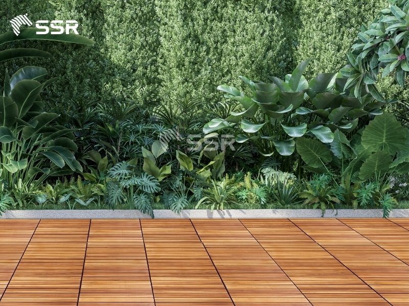 Teak 6 - Slats Acacia Wood Decking Tiles for your Garden