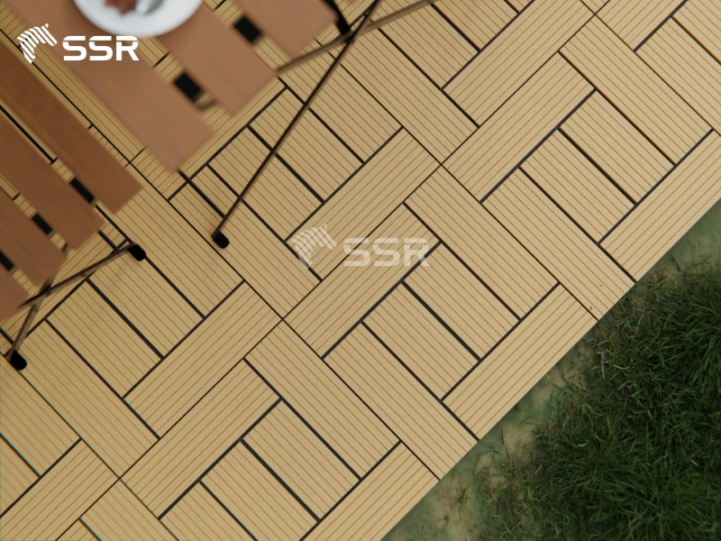 6 Slats Composite Decking Tiles