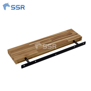 Unfinished Acacia Finger Joint Wall Shelves - Square Edges (2)