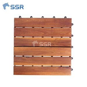 brown 6 slats acacia wood decking tiles 5