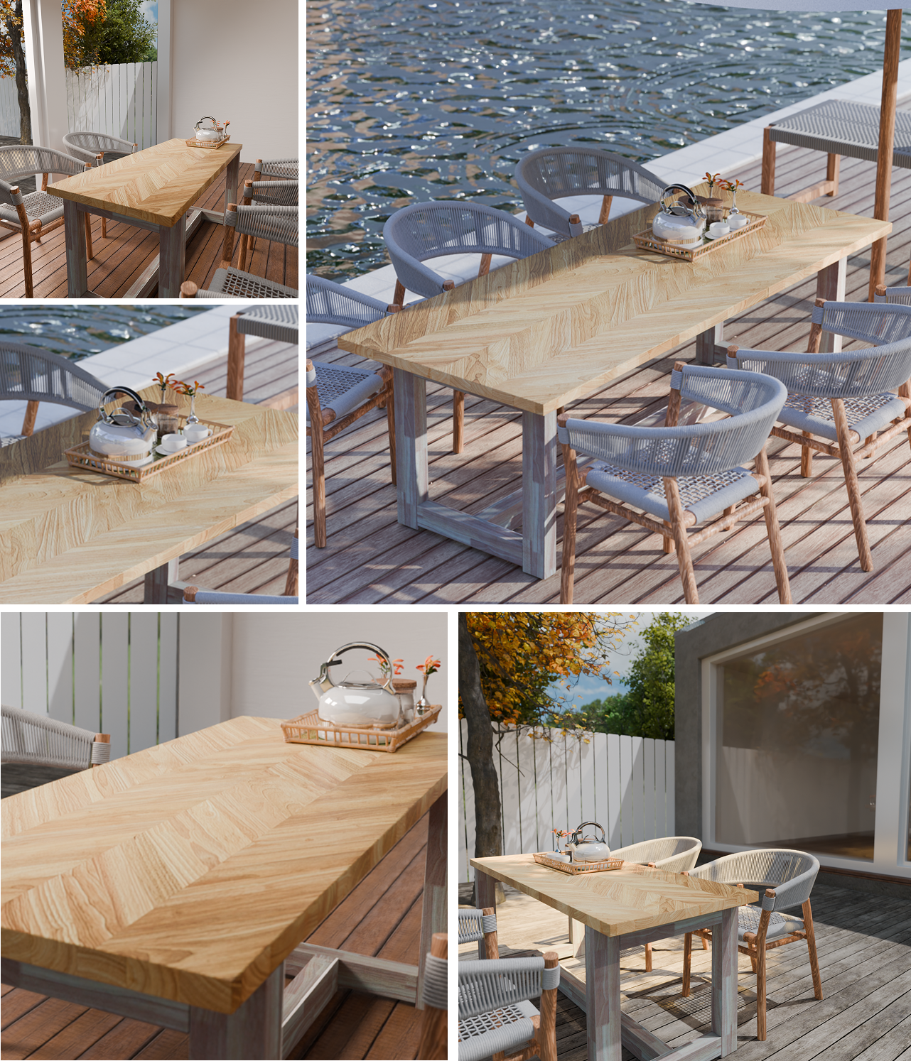 [Good Promotion] Acacia Chevron Countertop Made In Vietnam