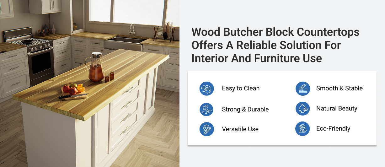 Top Quality Acacia Edge Glued Countertop Made In Vietnam​