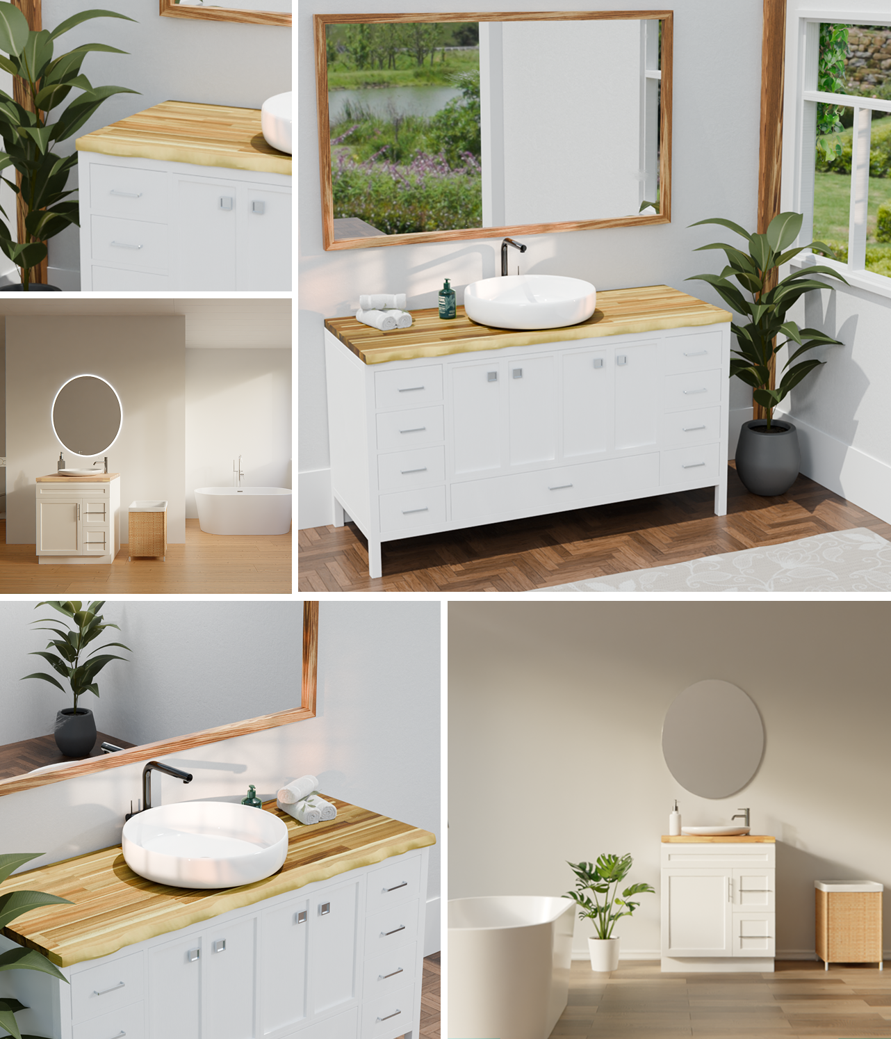 Acacia Butcher Block Countertop With Live Edge​​ Manufacturer