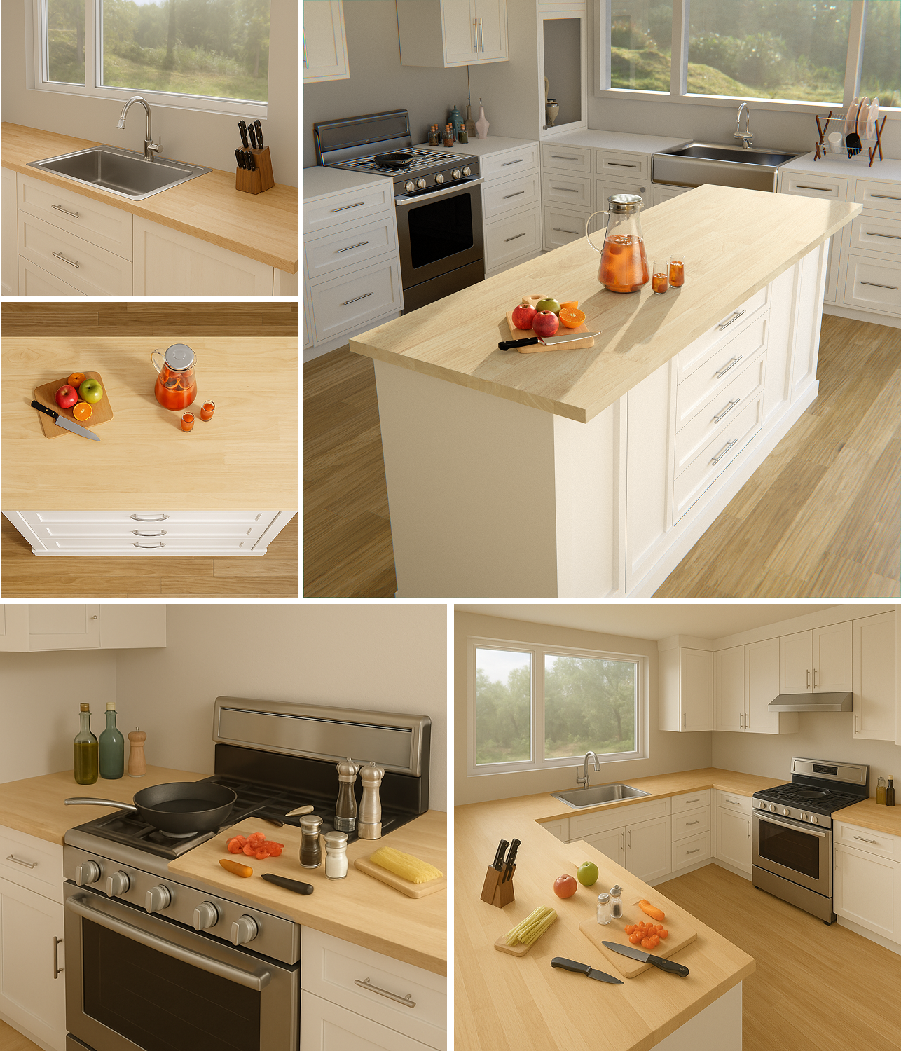 Rubberwood Butcher Block Countertop Supplier