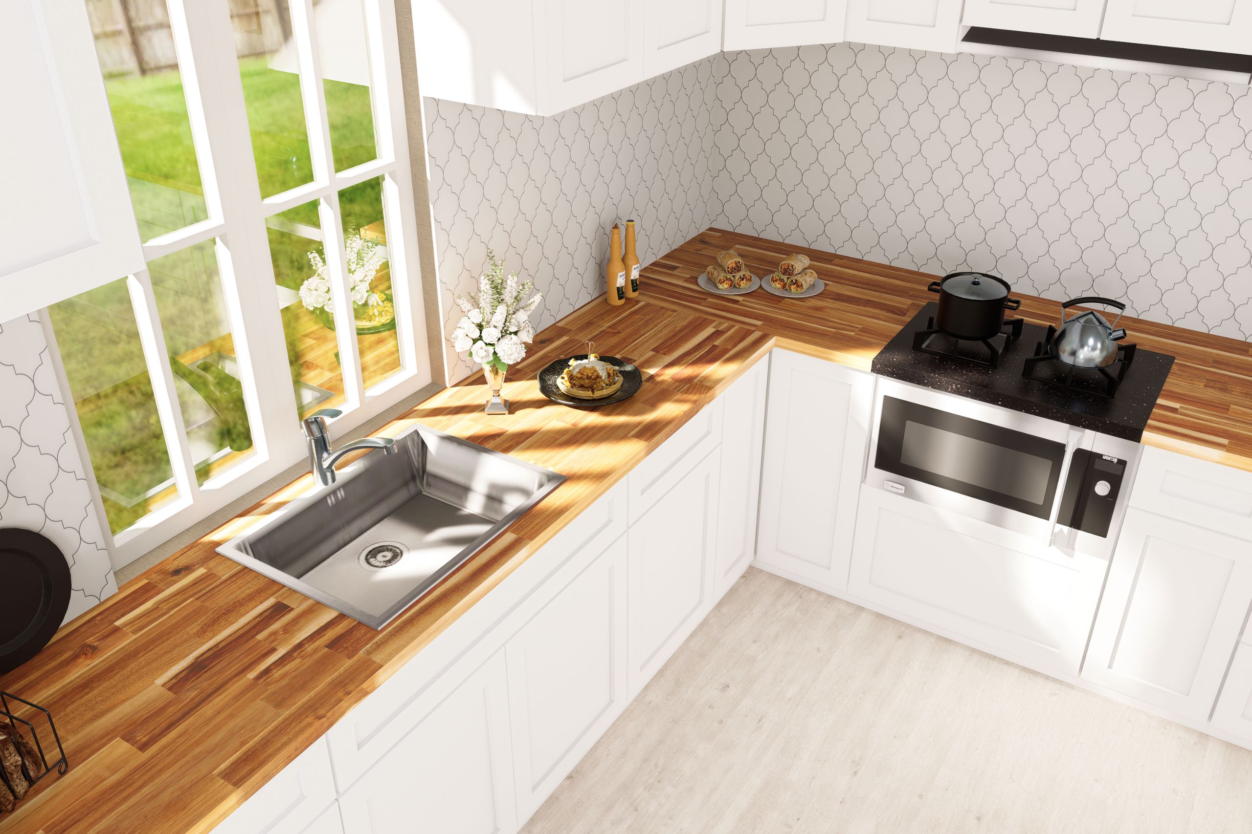 Wood countertop detail