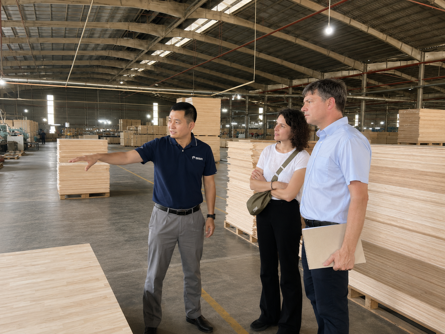 Factory tour for B2B wall shelf buyers