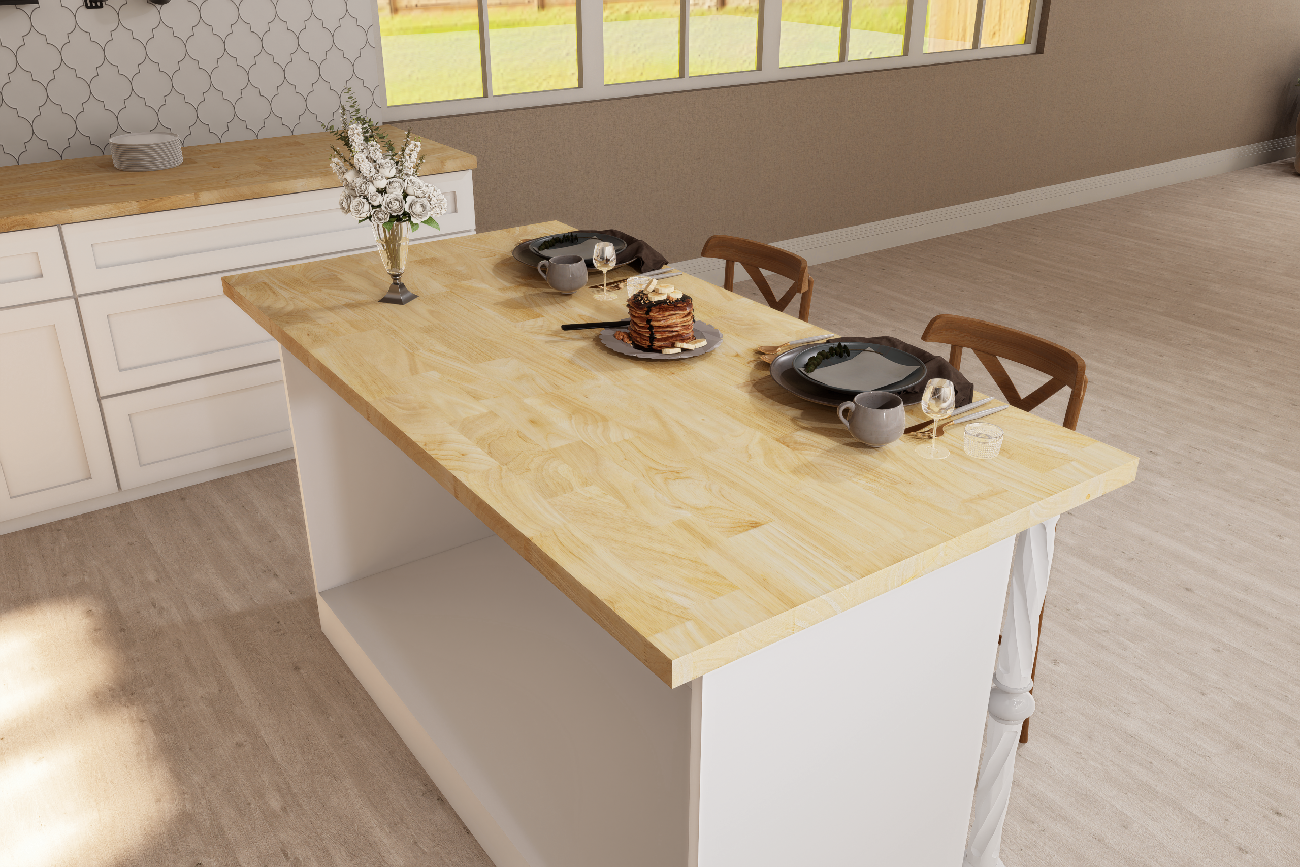Butcher block countertop