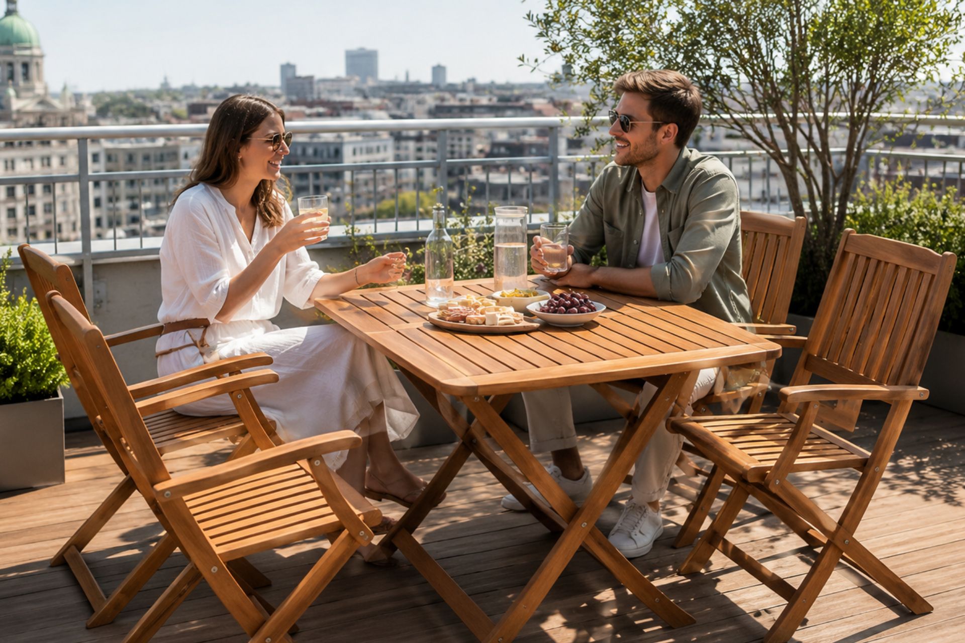 Balcony folding outdoor furniture