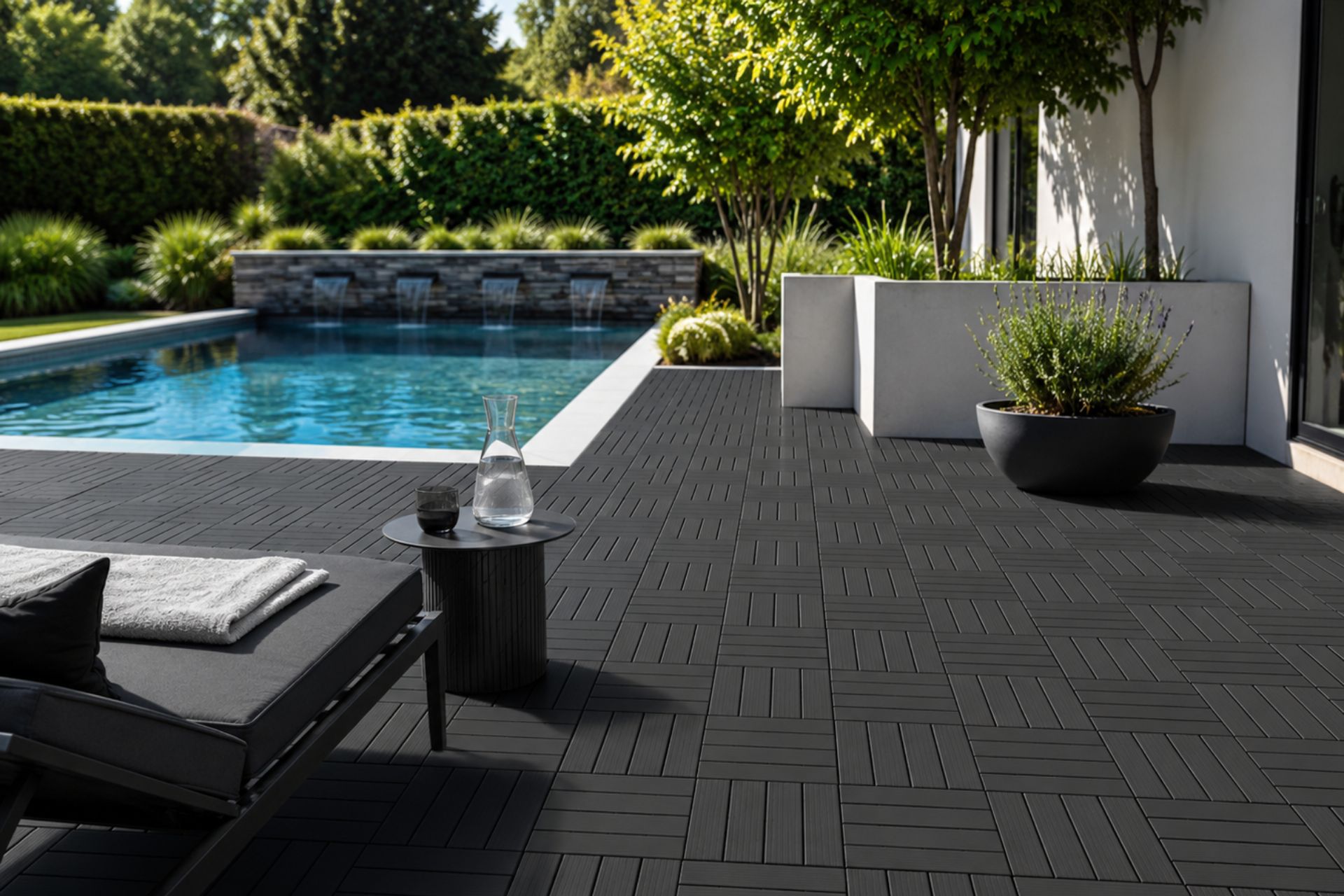 WPC deck tiles program 4 slat and 6 slat composite deck tiles
