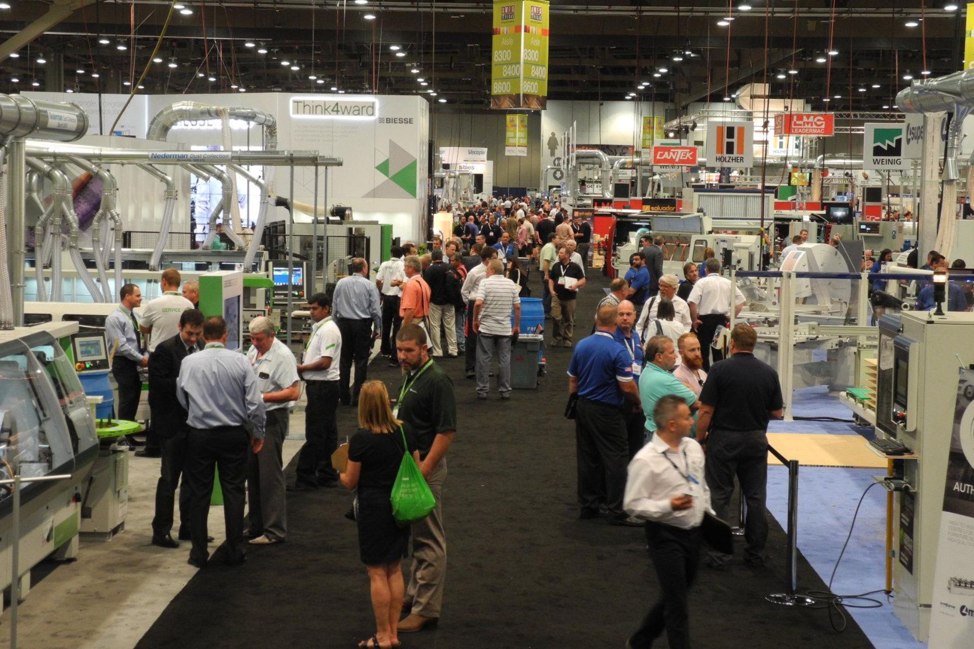 Inside the Exhibition Halls at the International Woodworking Fair