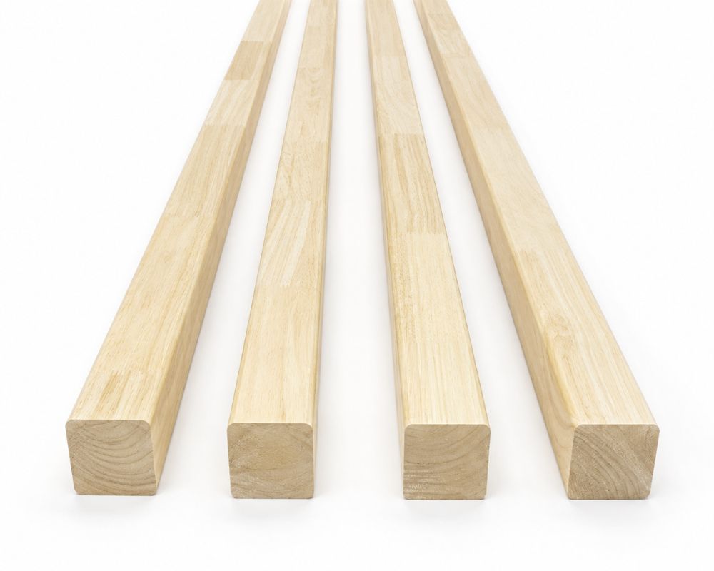 Square rubberwood post blanks