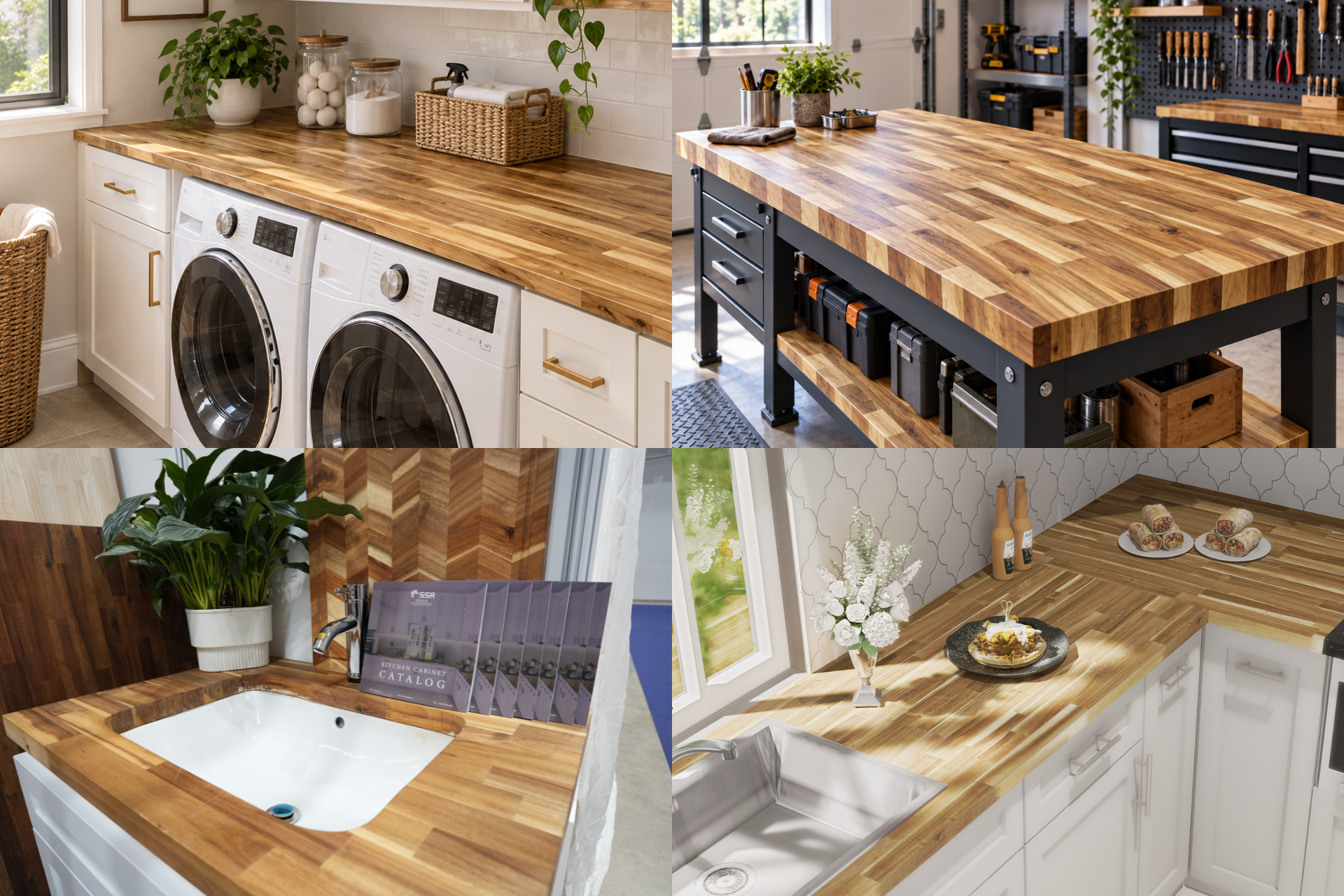 Why Acacia Butcher Block Countertops Fit the U.S. Market? Acacia butcher block countertops applications for kitchens desks and workbenches
