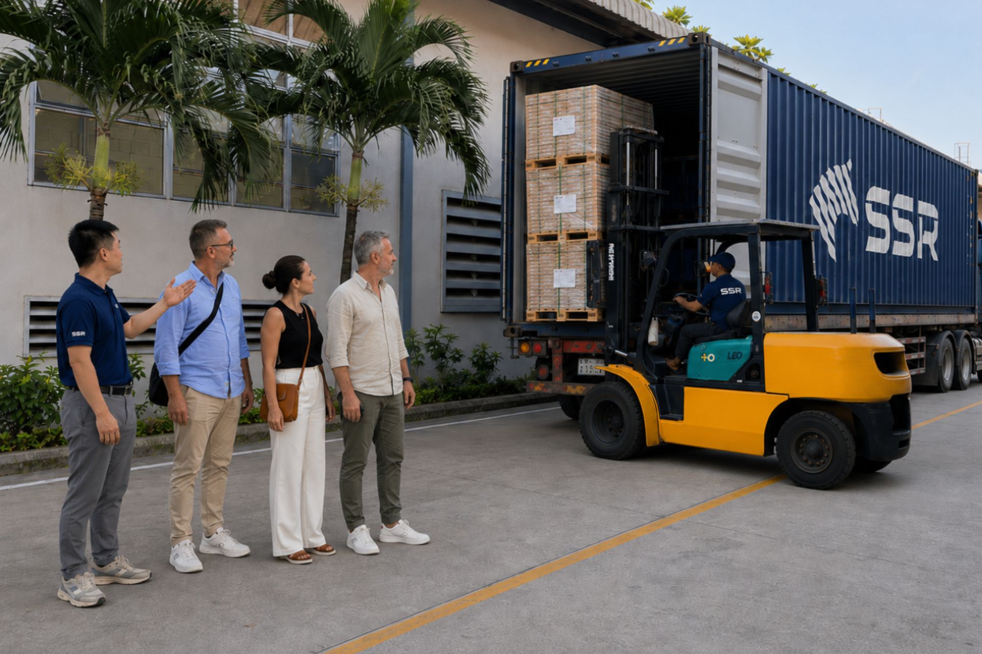 Why a Factory Tour Matters When Choosing a Wood Manufacturing Partner? Export packaging review during a wood factory tour