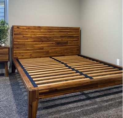 Acacia solid wood bed frame