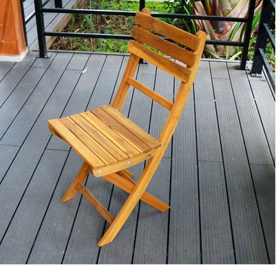 Acacia wood table and chairs