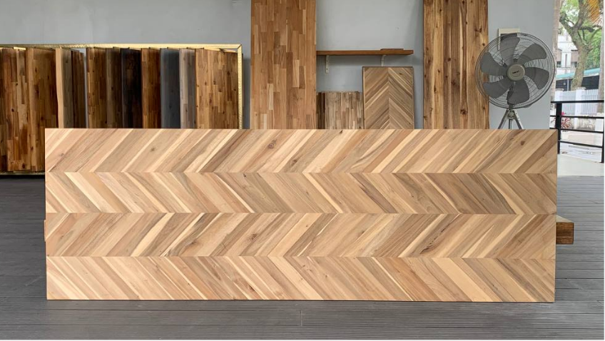 Herringbone and chevron wood board manufacturer in Vietnam