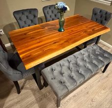 Solid wood dining table
