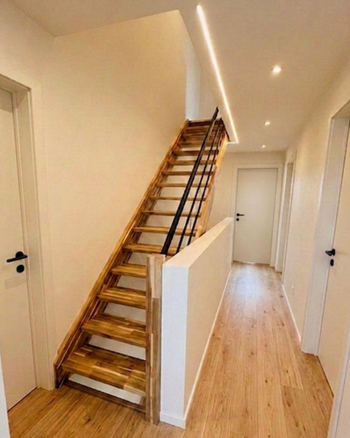Acacia wood hallway application