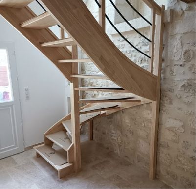 Rubberwood staircase