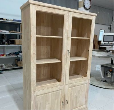 Rubberwood wardrobe cabinet