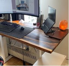 Solid wood desk top