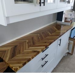 Herringbone chevron wood board application in the UK