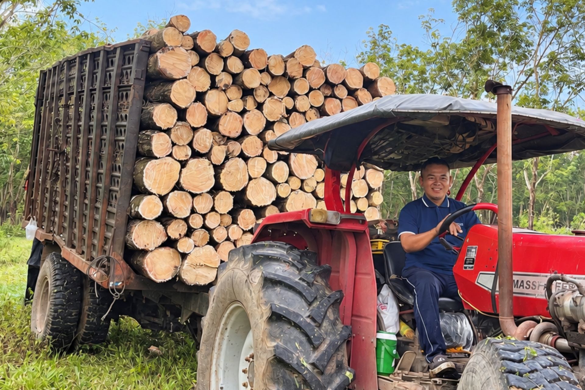 Wood Logs on Truck